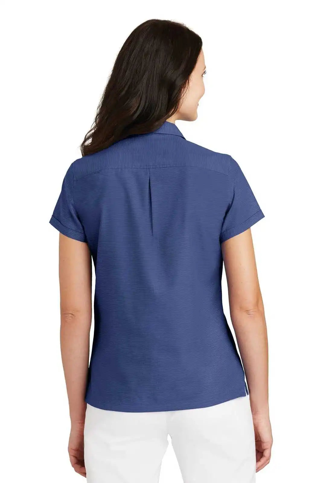 Port Authority L662 Ladies Textured Camp Shirt - Royal