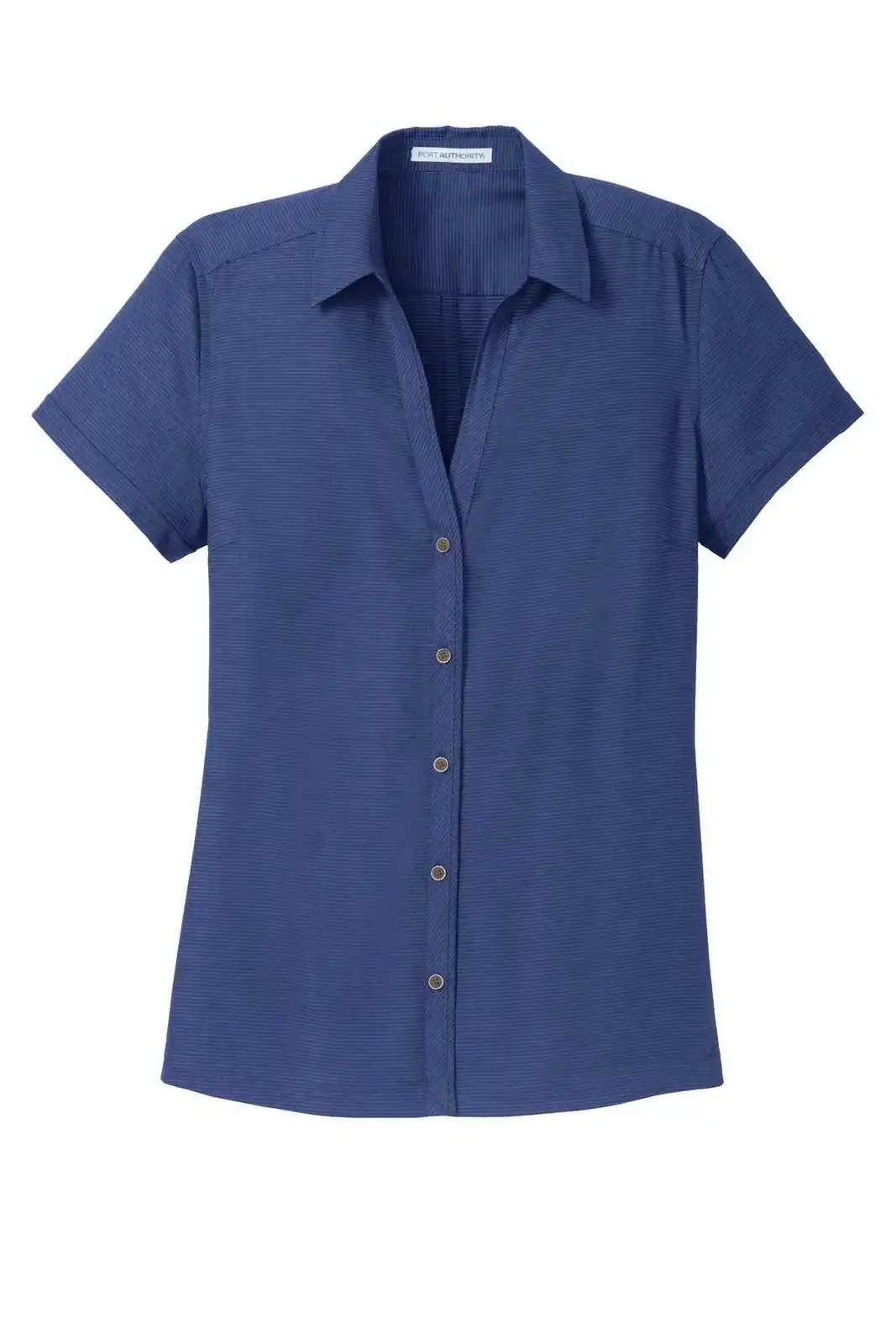 Port Authority L662 Ladies Textured Camp Shirt - Royal