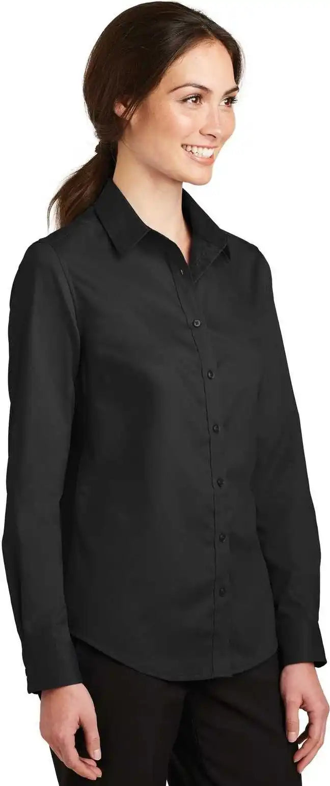 Port Authority L663 Ladies Superpro Twill Shirt Black