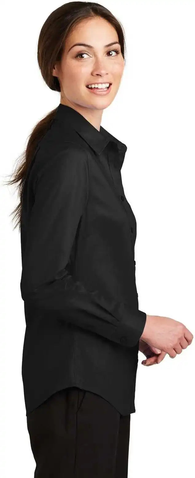Port Authority L663 Ladies Superpro Twill Shirt Black