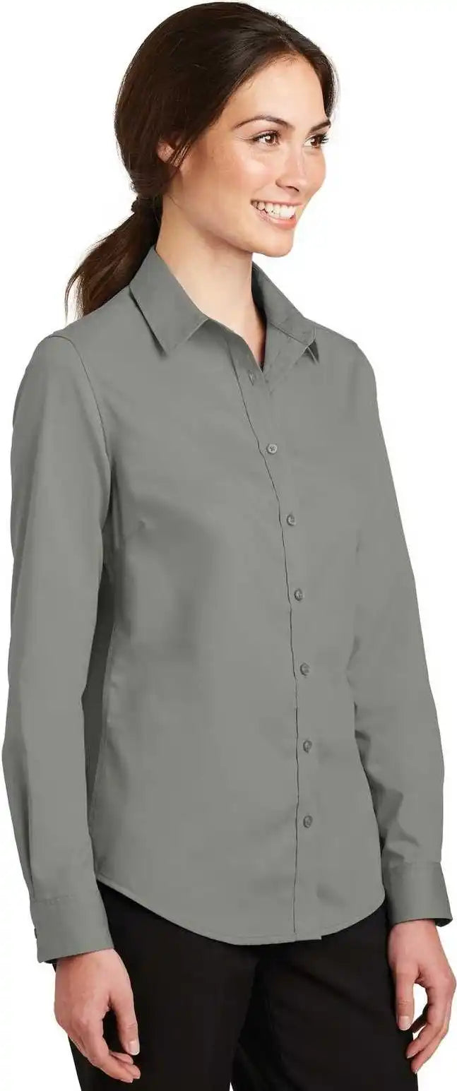 Port Authority L663 Ladies Superpro Twill Shirt - Monument Gray