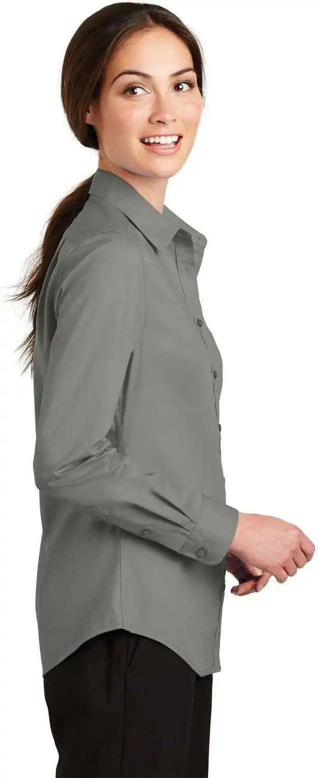 Port Authority L663 Ladies Superpro Twill Shirt - Monument Gray