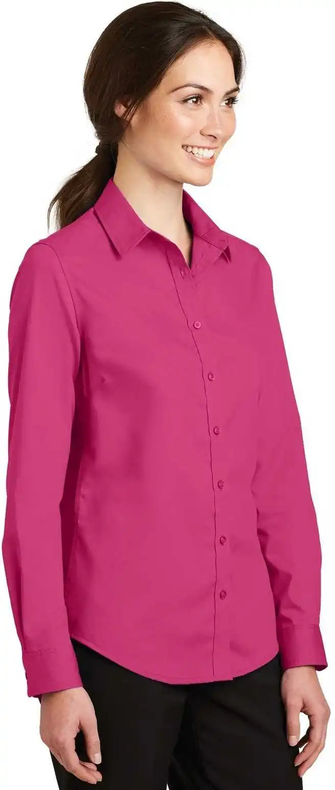 Port Authority L663 Ladies Superpro Twill Shirt - Pink Azalea