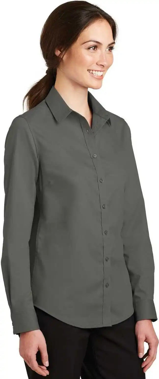Port Authority L663 Ladies Superpro Twill Shirt Sterling Gray