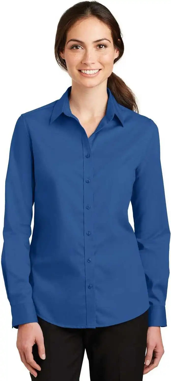 Port Authority L663 Ladies Superpro Twill Shirt True Blue