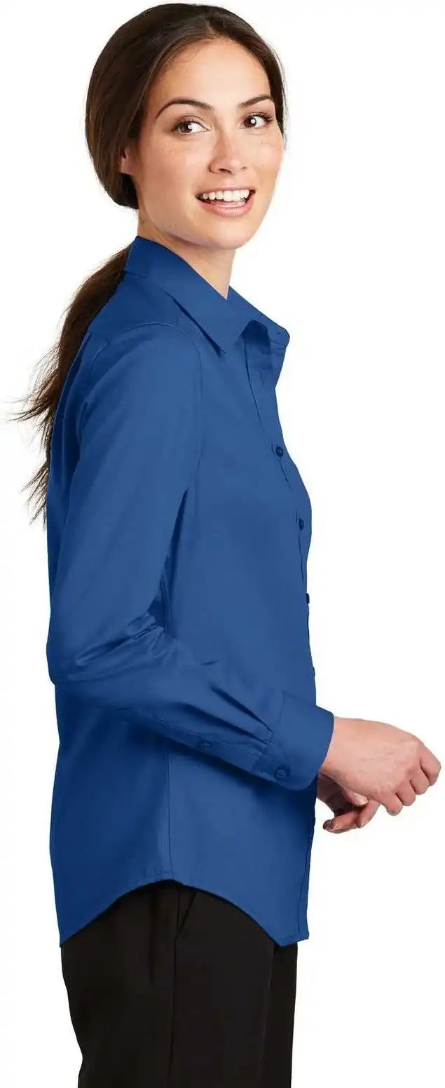 Port Authority L663 Ladies Superpro Twill Shirt True Blue