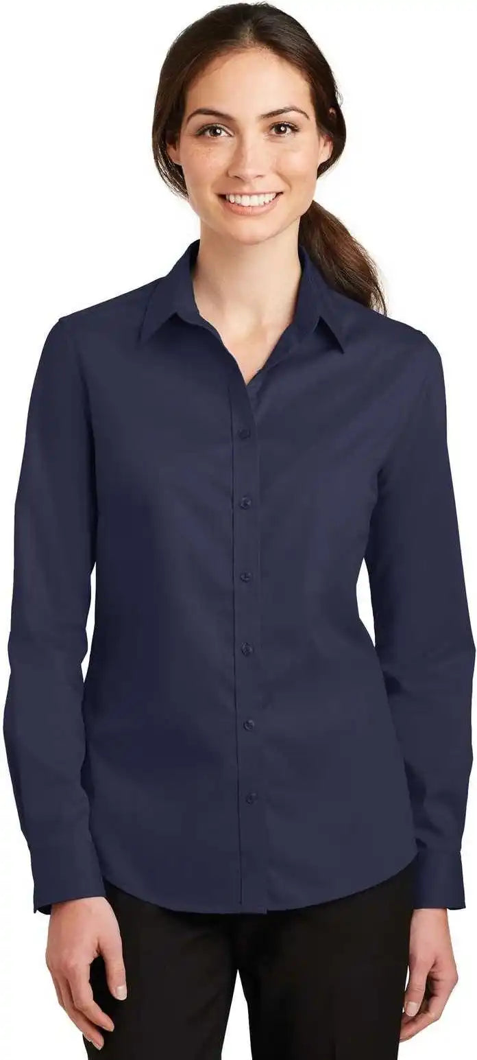 Port Authority L663 Ladies Superpro Twill Shirt - True Navy