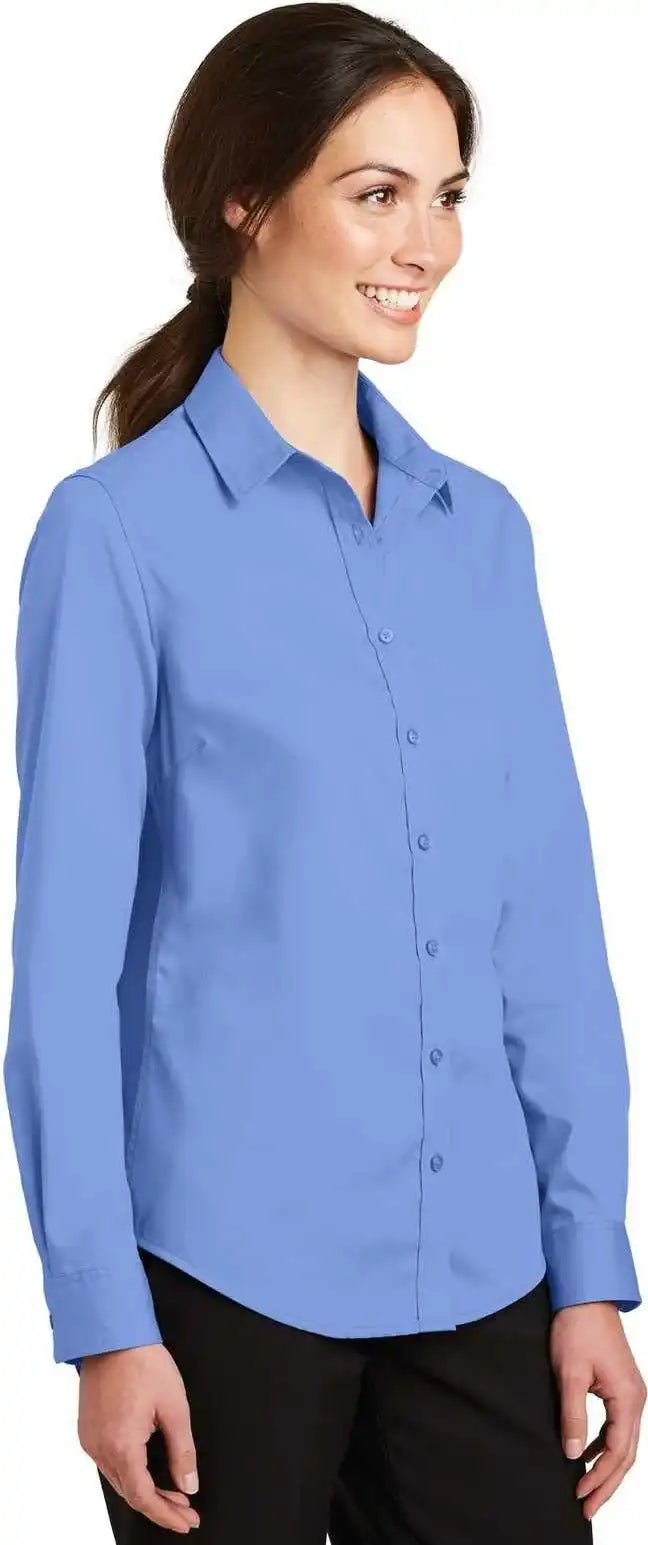 Port Authority L663 Ladies Superpro Twill Shirt Ultramarine Blue