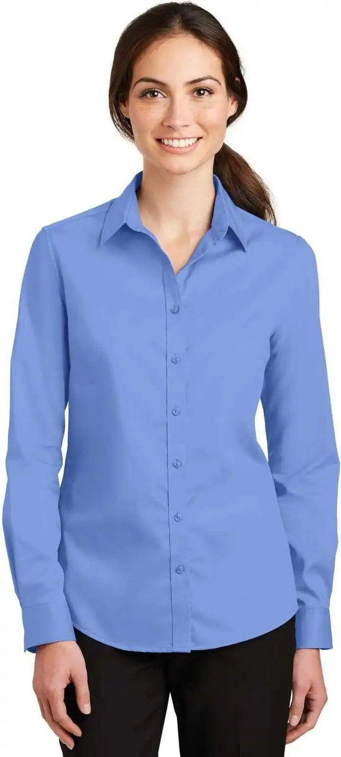 Port Authority L663 Ladies Superpro Twill Shirt Ultramarine Blue