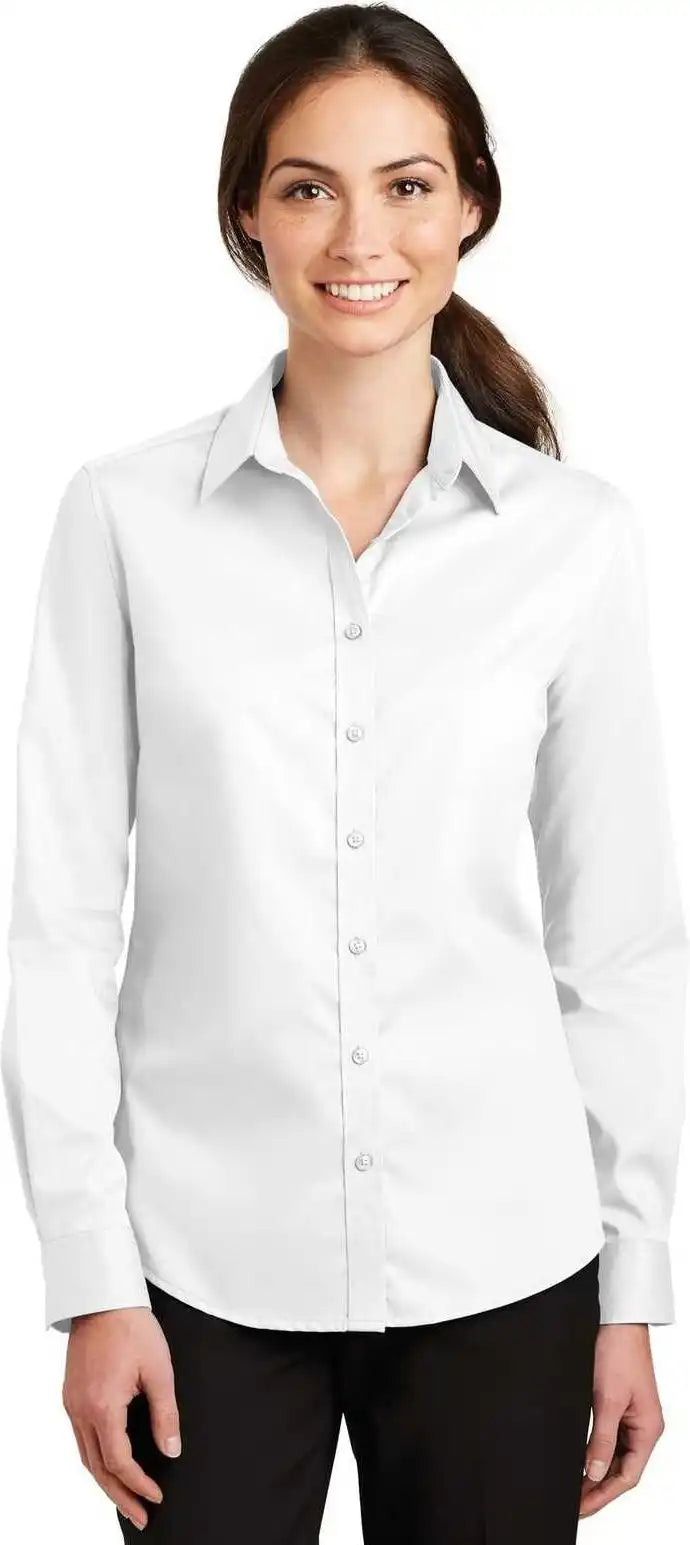 Port Authority L663 Ladies Superpro Twill Shirt White