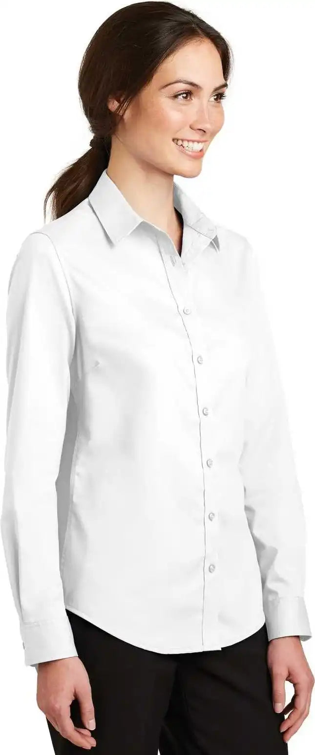 Port Authority L663 Ladies Superpro Twill Shirt White