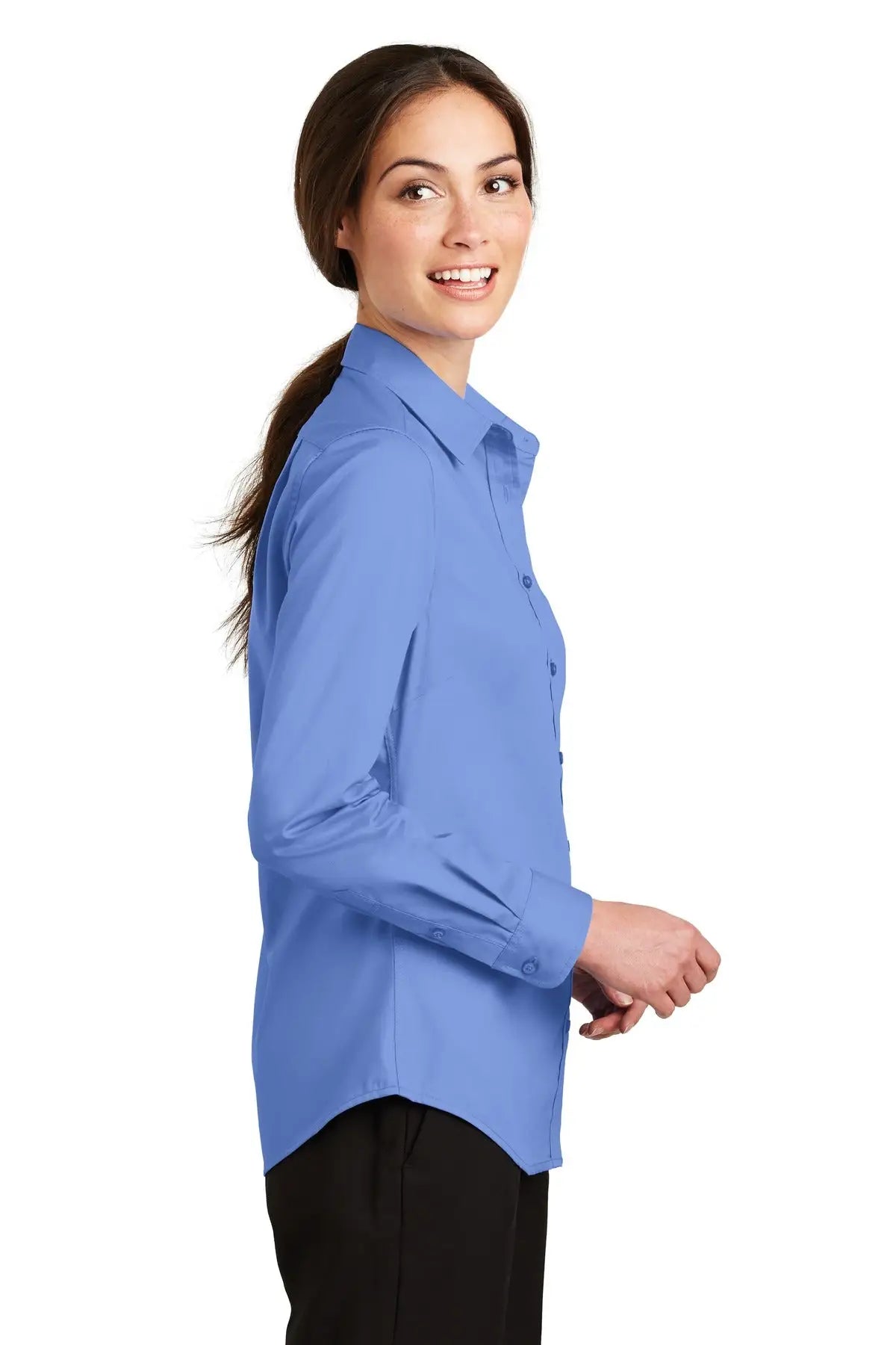 Port Authority L663 Women’s Superpro Twill Shirt - Ultramarine Blue
