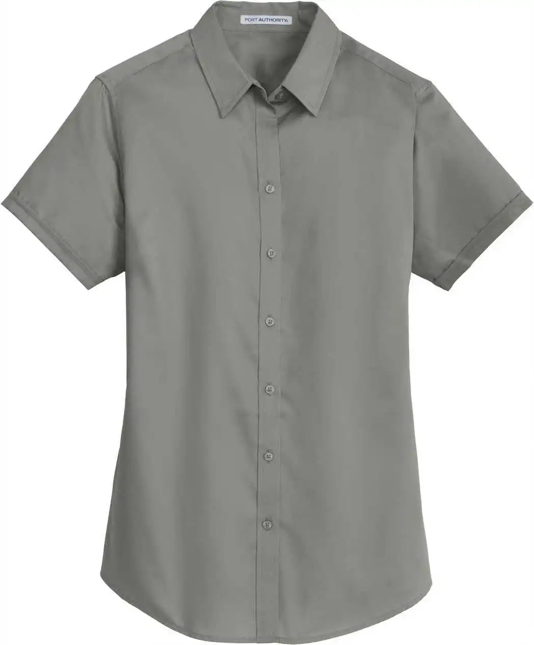 Port Authority L664 Ladies Short Sleeve Superpro Twill Shirt - Monument Gray