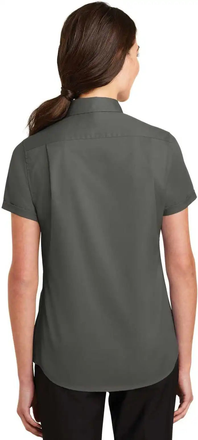 Port Authority L664 Ladies Short Sleeve Superpro Twill Shirt Sterling Gray