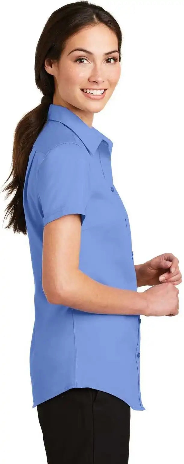 Port Authority L664 Ladies Short Sleeve Superpro Twill Shirt - Ultramarine Blue