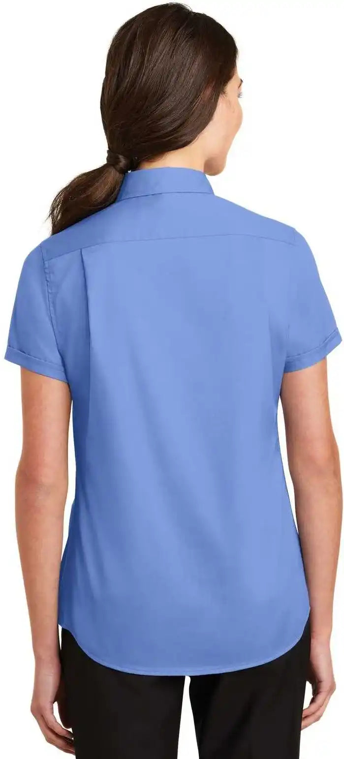 Port Authority L664 Ladies Short Sleeve Superpro Twill Shirt - Ultramarine Blue