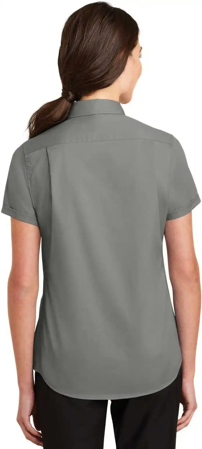 Port Authority L664 Ladies Short Sleeve Superpro Twill Shirt - Monument Gray