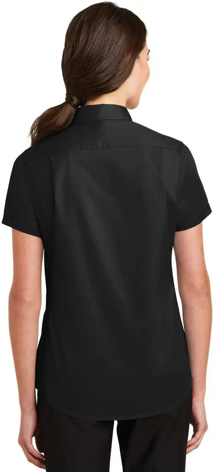 Port Authority L664 Ladies Short Sleeve Superpro Twill Shirt Black