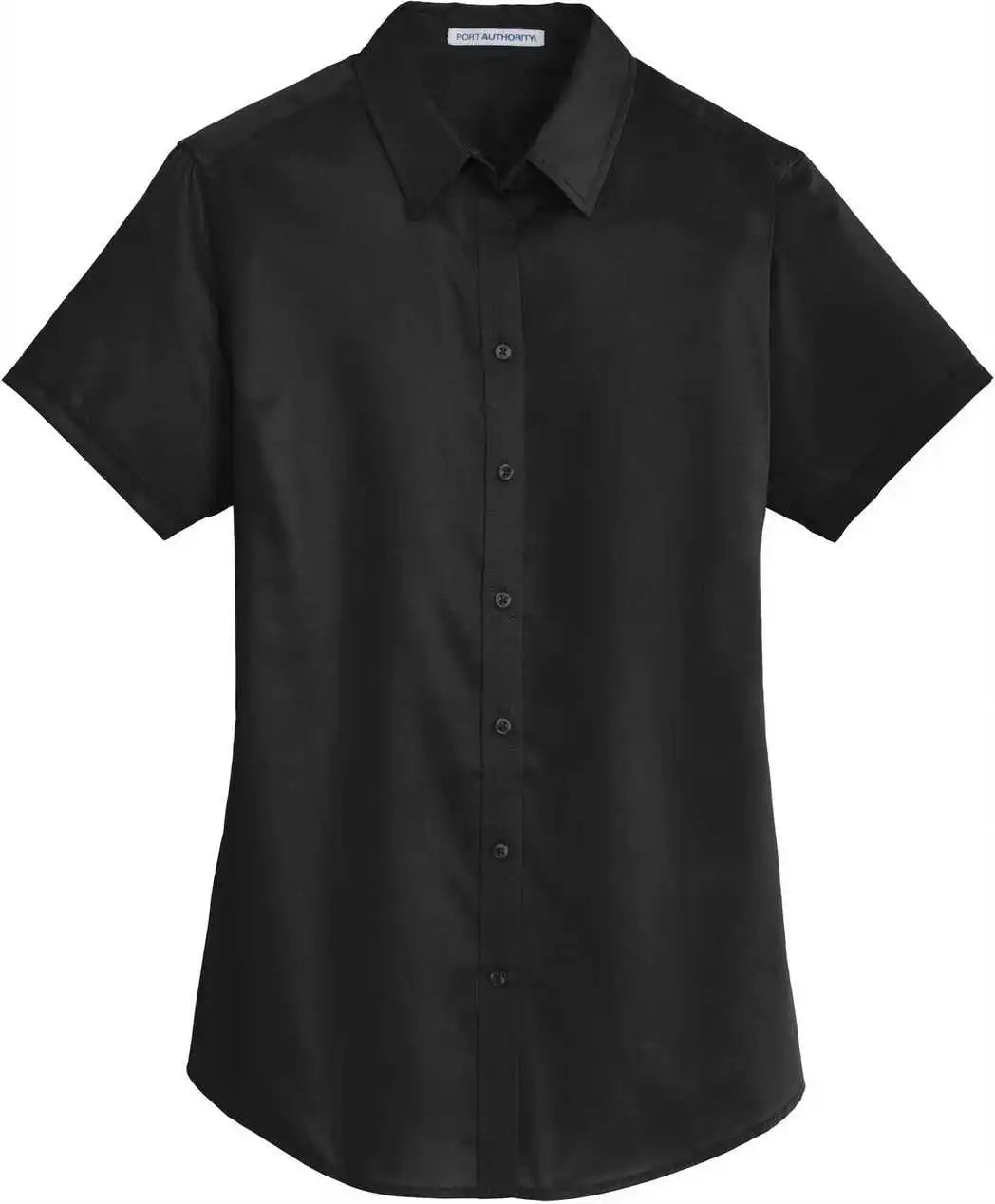Port Authority L664 Ladies Short Sleeve Superpro Twill Shirt Black
