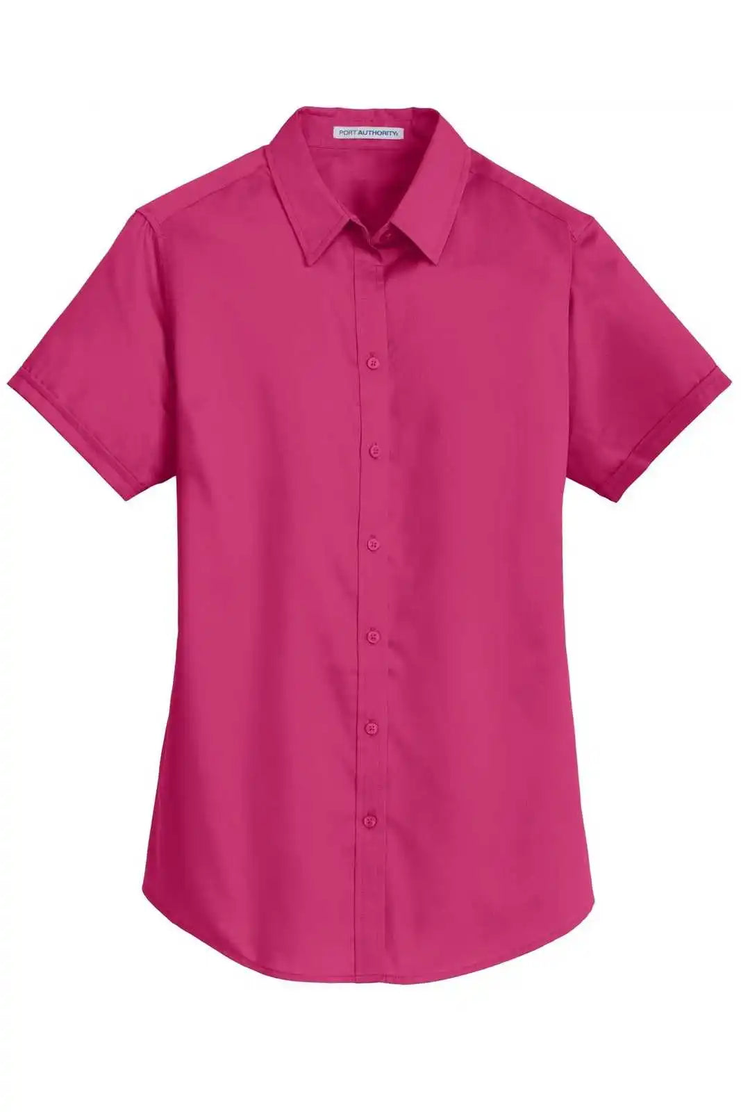 Port Authority L664 Ladies Short Sleeve Superpro Twill Shirt - Pink Azalea