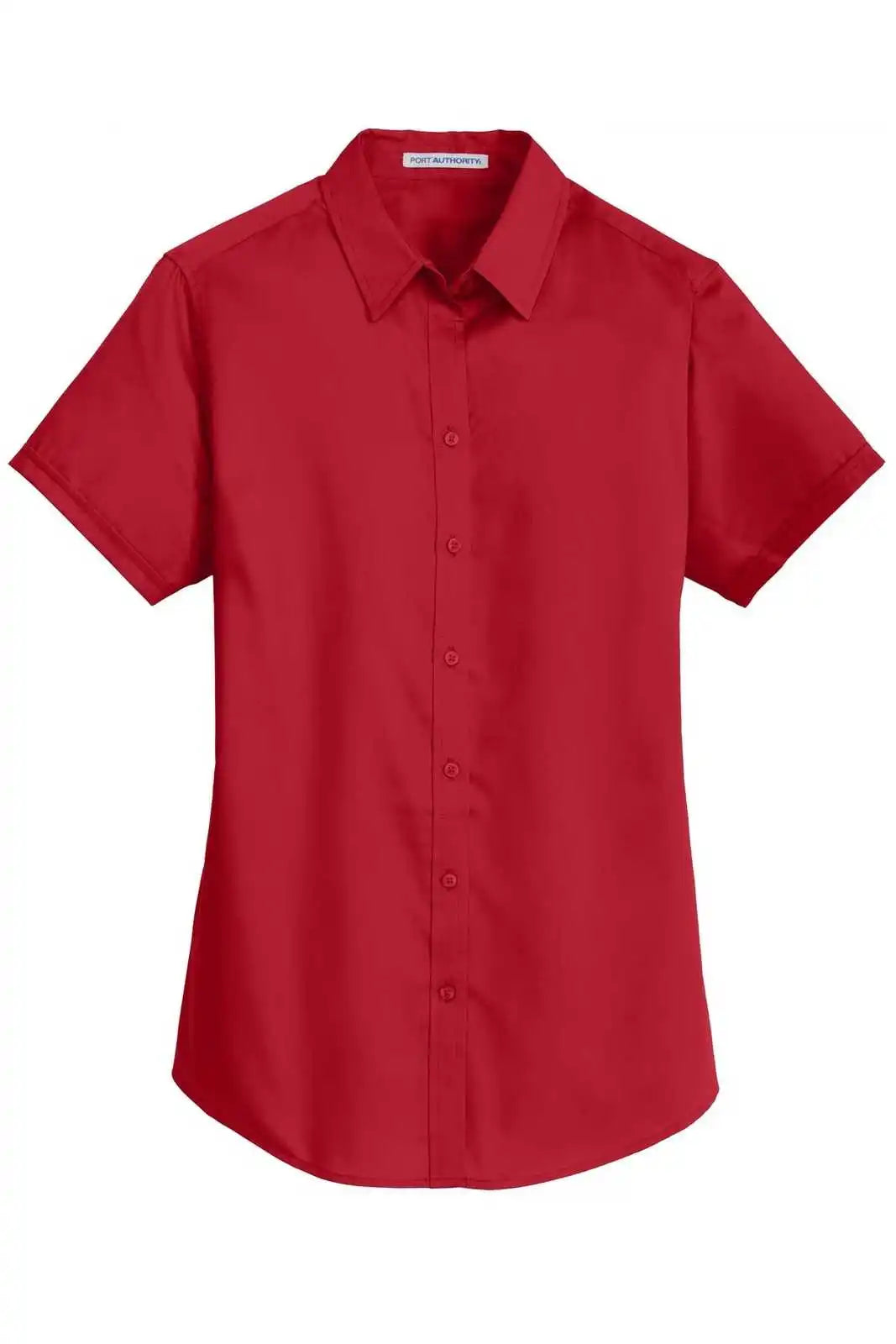 Port Authority L664 Ladies Short Sleeve Superpro Twill Shirt - Rich Red