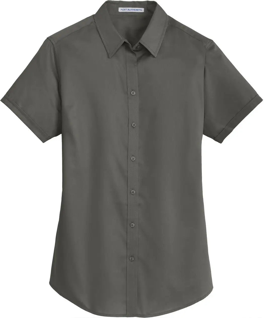 Port Authority L664 Women’s Short Sleeve Superpro Twill Shirt - Sterling Gray