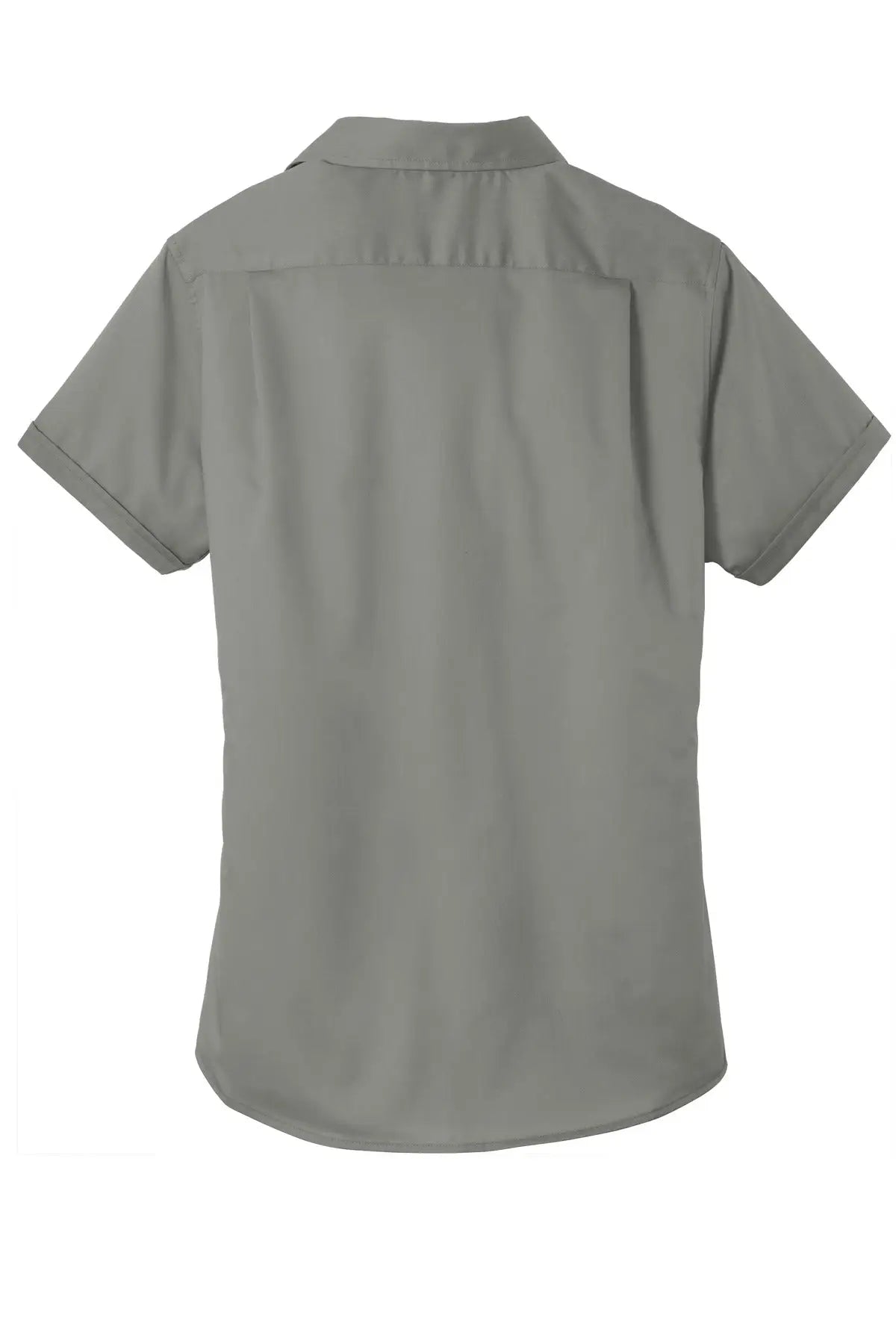Port Authority L664 Women’s Short Sleeve Superpro Twill Shirt - Monument Gray - Ladies Xs
