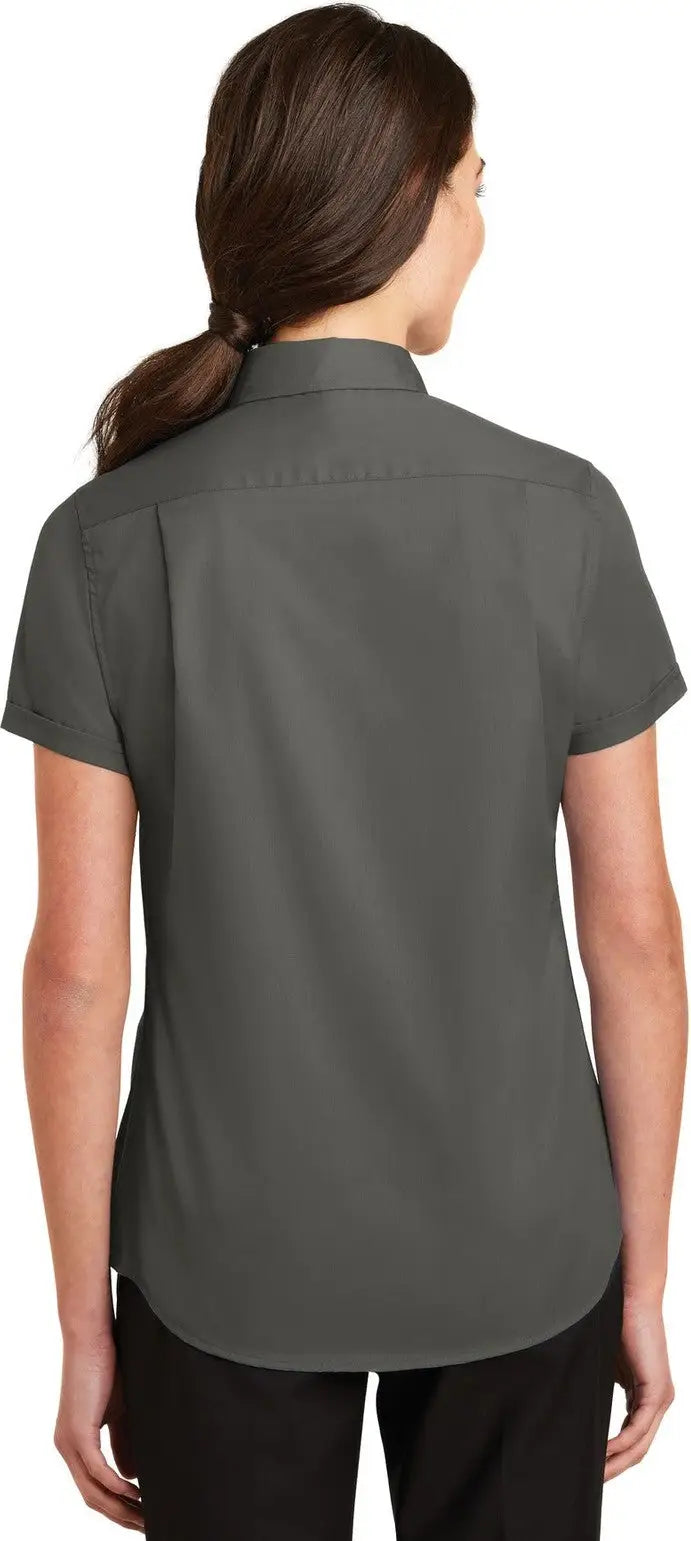Port Authority L664 Women’s Short Sleeve Superpro Twill Shirt - Sterling Gray