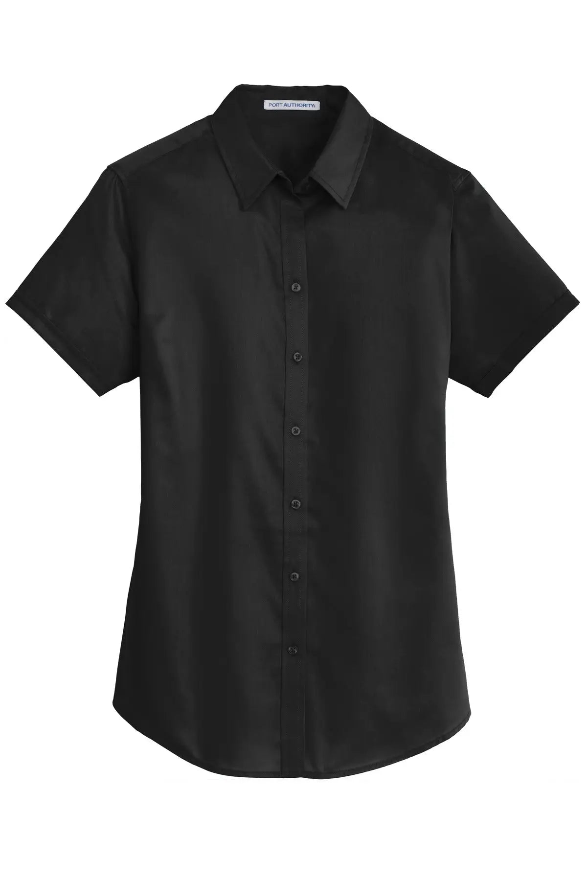 Port Authority L664 Women’s Short Sleeve Superpro Twill Shirt - Black