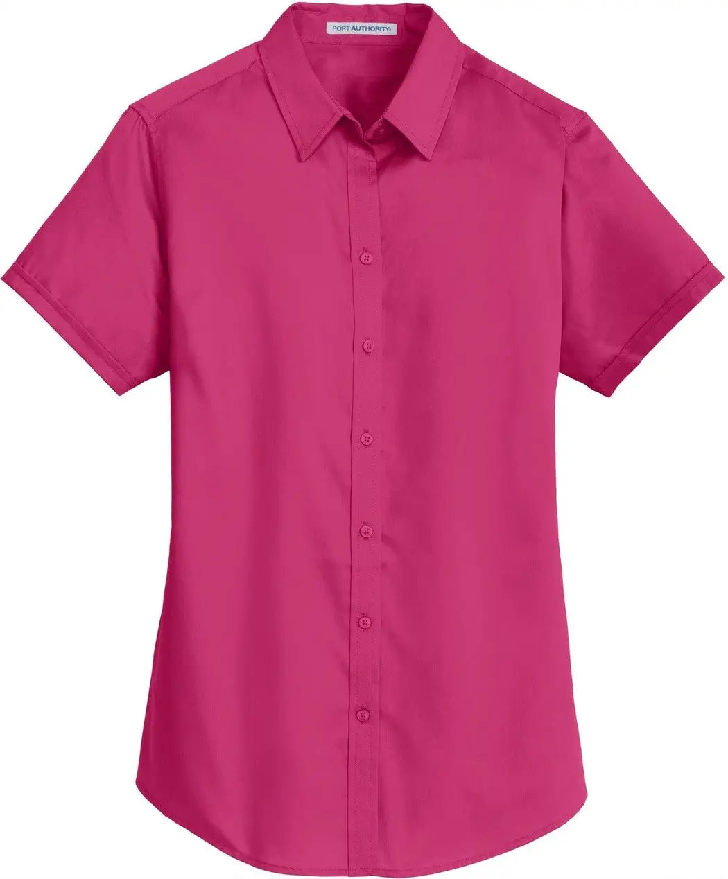 Port Authority L664 Women’s Short Sleeve Superpro Twill Shirt - Pink Azalea