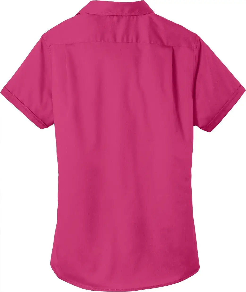 Port Authority L664 Women’s Short Sleeve Superpro Twill Shirt - Pink Azalea - Ladies Xs