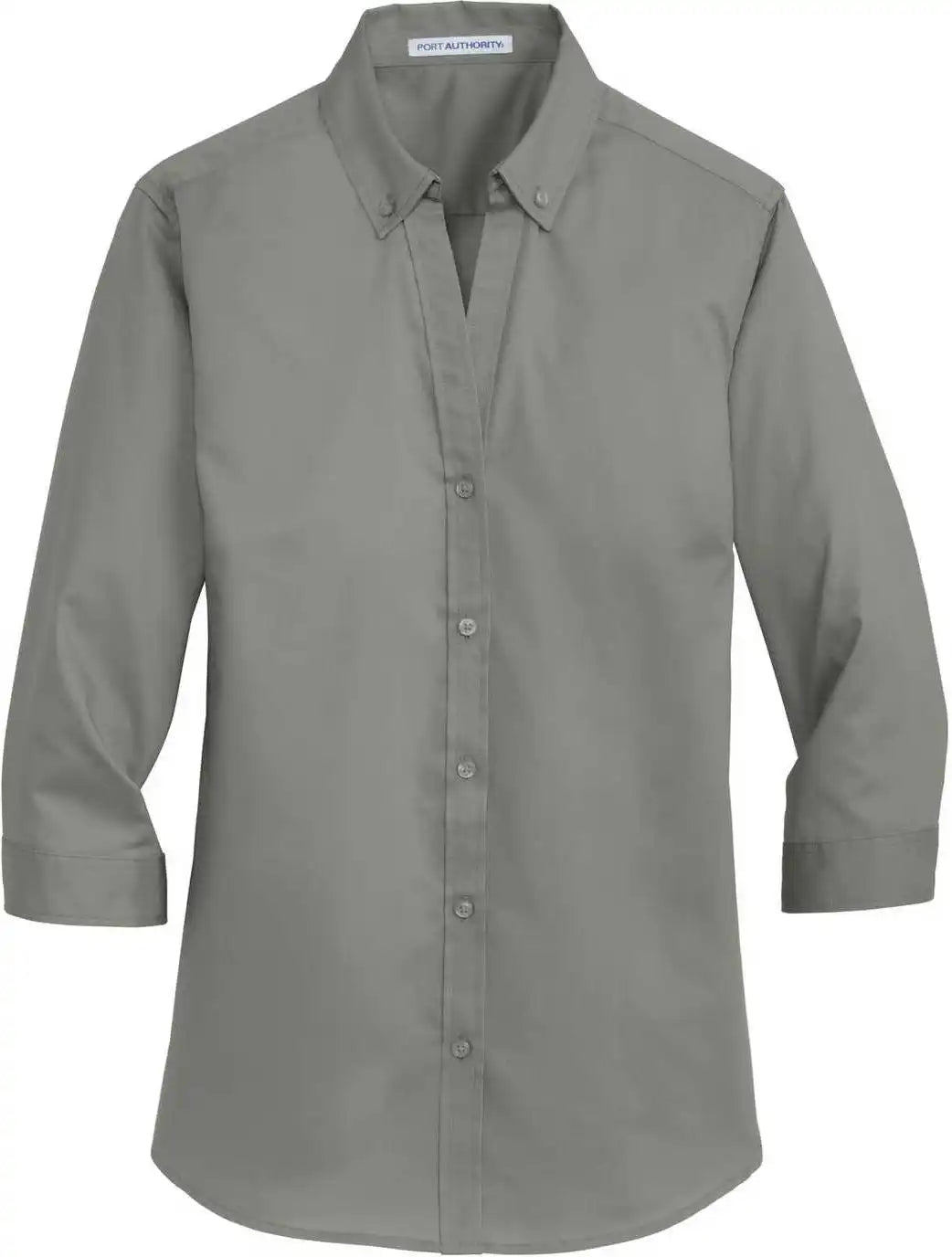 Port Authority L665 Ladies 3/4-sleeve Superpro Twill Shirt - Monument Gray