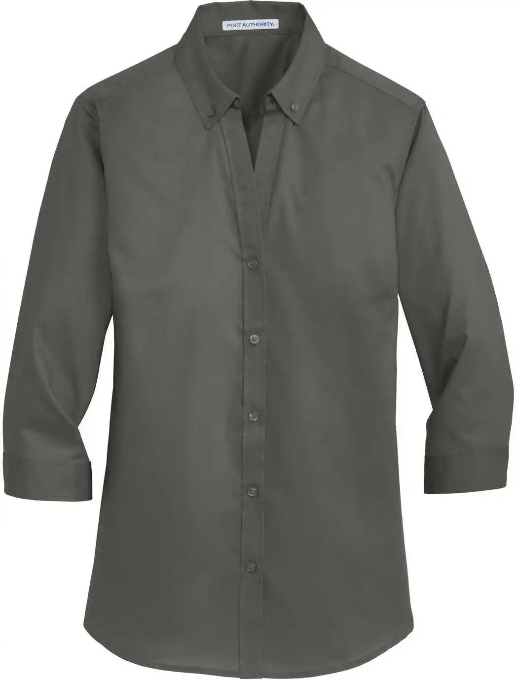 Port Authority L665 Ladies 3/4-sleeve Superpro Twill Shirt - Sterling Gray