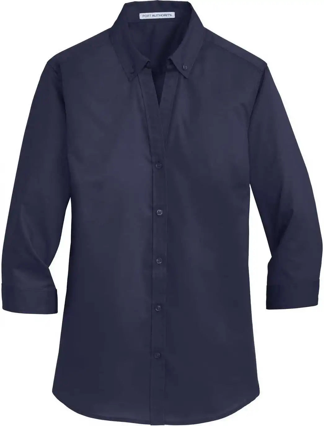 Port Authority L665 Ladies 3/4-sleeve Superpro Twill Shirt - True Navy