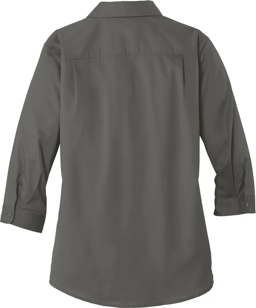 Port Authority L665 Women’s 3/4-sleeve Superpro Twill Shirt - Sterling Gray - Ladies Xs