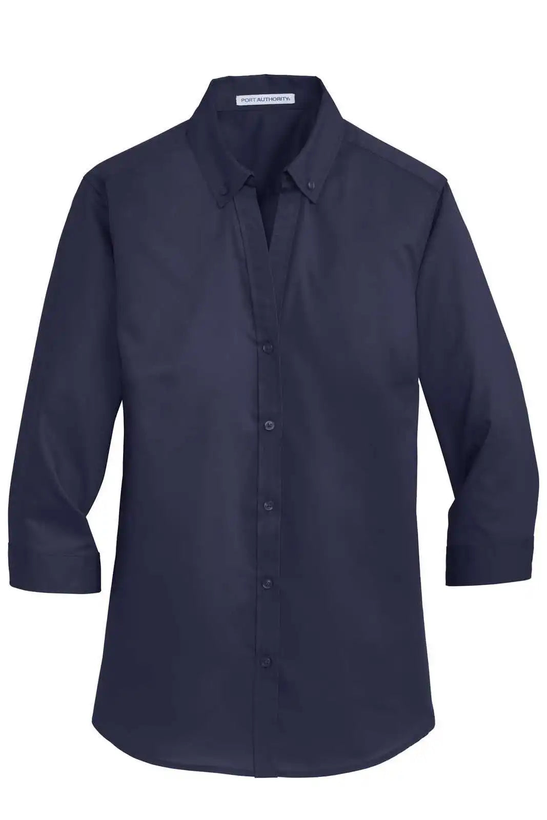 Port Authority L665 Women’s 3/4-sleeve Superpro Twill Shirt - True Navy