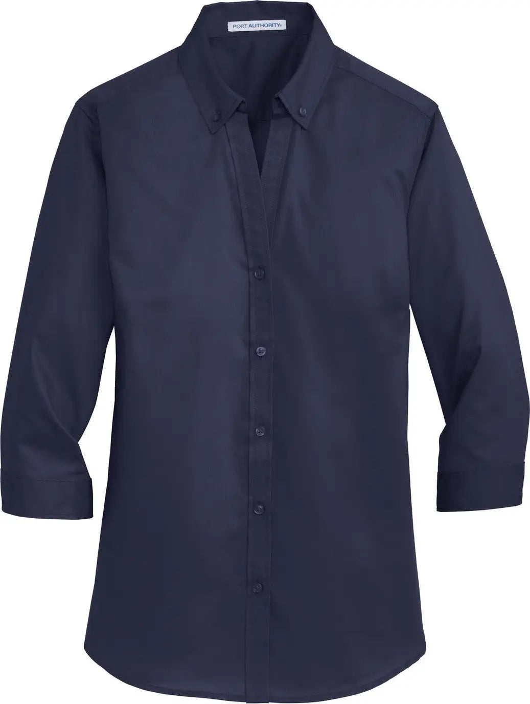 Port Authority L665 Women’s 3/4-sleeve Superpro Twill Shirt - True Navy