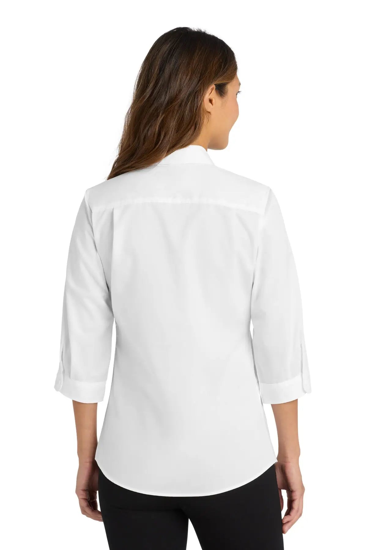 Port Authority L665 Women’s 3/4-sleeve Superpro Twill Shirt - White