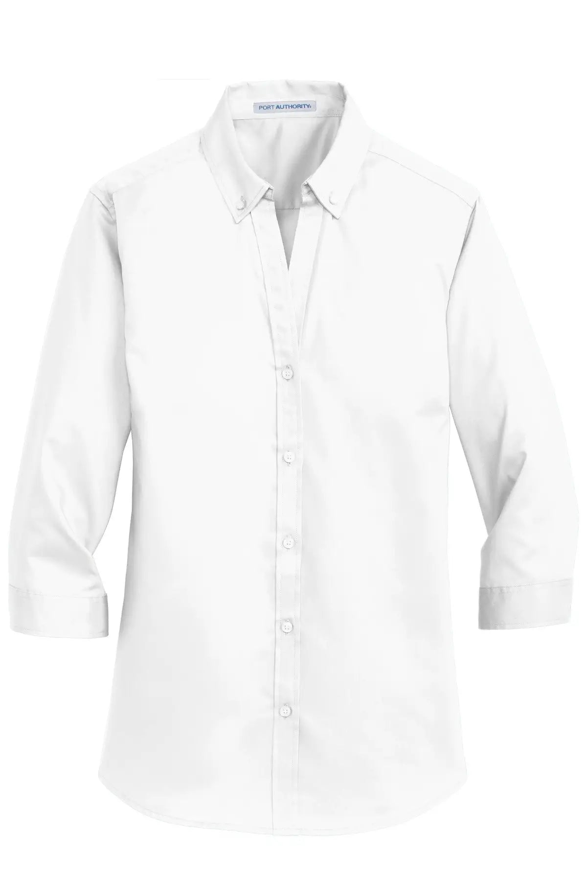 Port Authority L665 Women’s 3/4-sleeve Superpro Twill Shirt - White