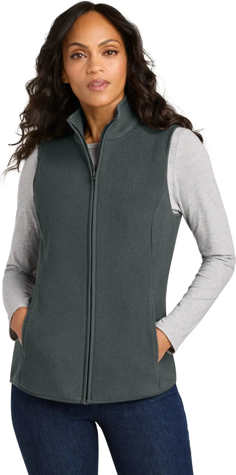 Port Authority L702 Women’s C-free Fleece Vest - Gray Steel - Ladies Xs