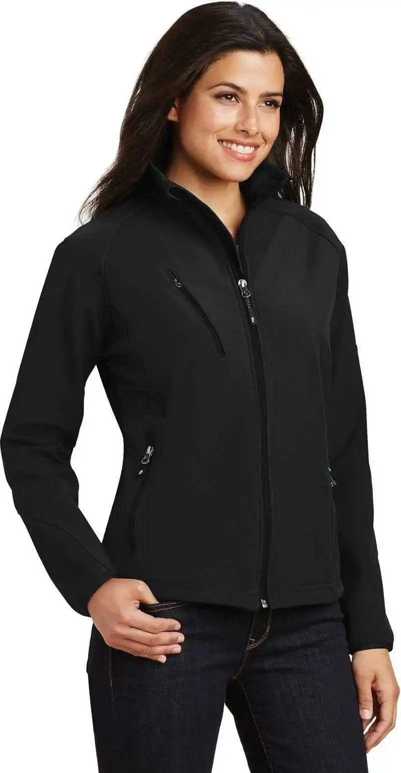 Port Authority L705 Ladies Textured Soft Shell Jacket Black