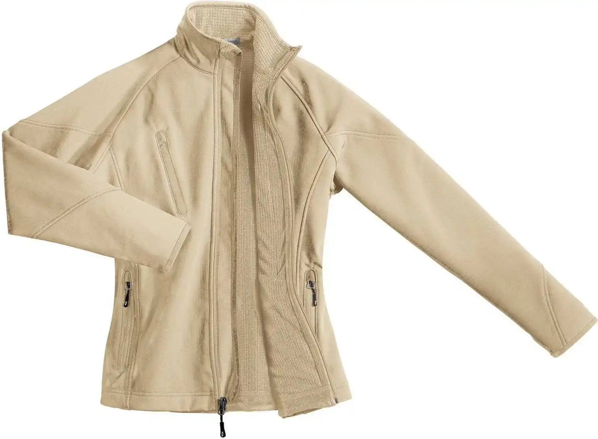 Port Authority L705 Ladies Textured Soft Shell Jacket - Stone