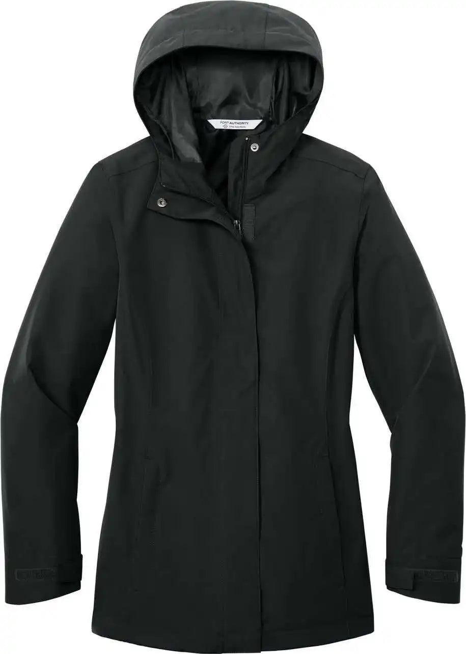 Port Authority L714 Women’s c Free Rain Jacket Deep Black