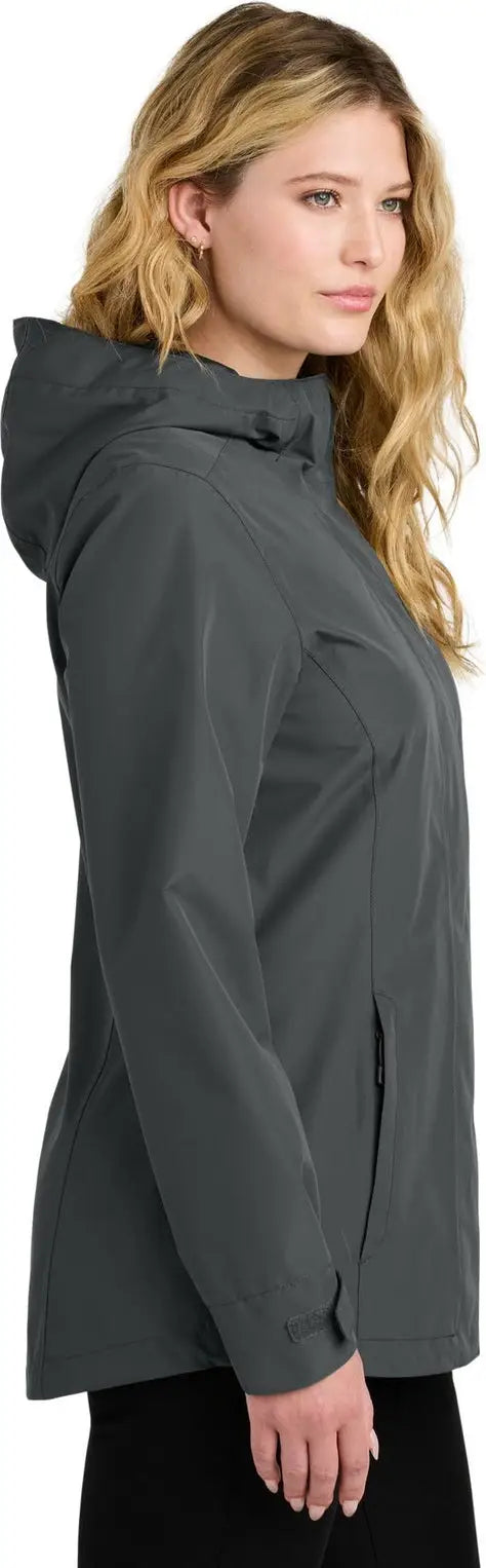 Port Authority L714 Women’s C-free Rain Jacket - Gray Steel