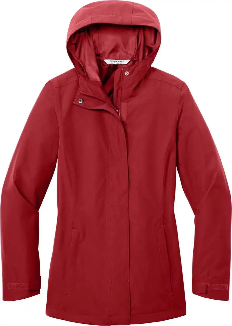 Port Authority L714 Women’s C-free Rain Jacket - Rich Red