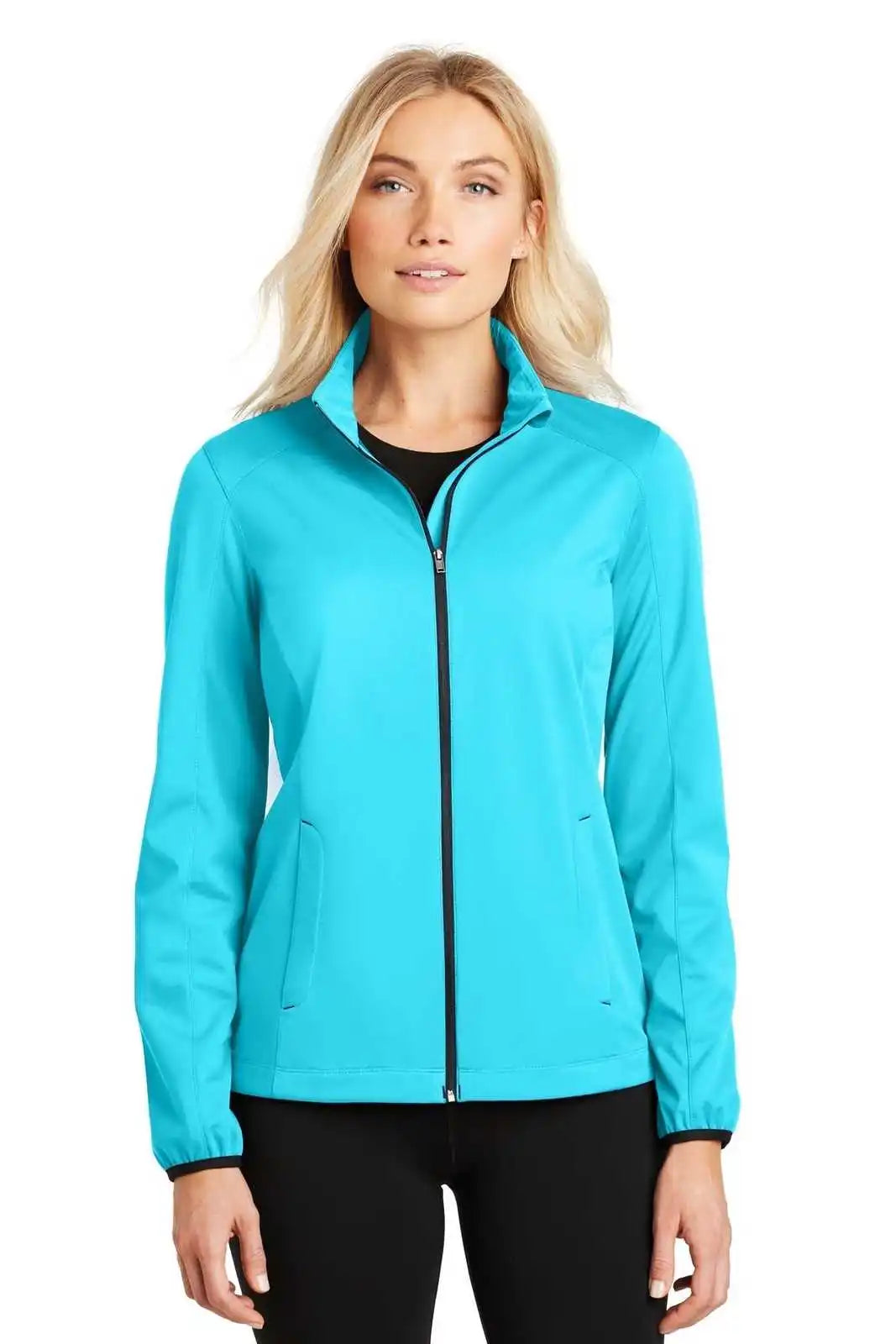 Port Authority L717 Ladies Active Soft Shell Jacket - Light Cyan Blue