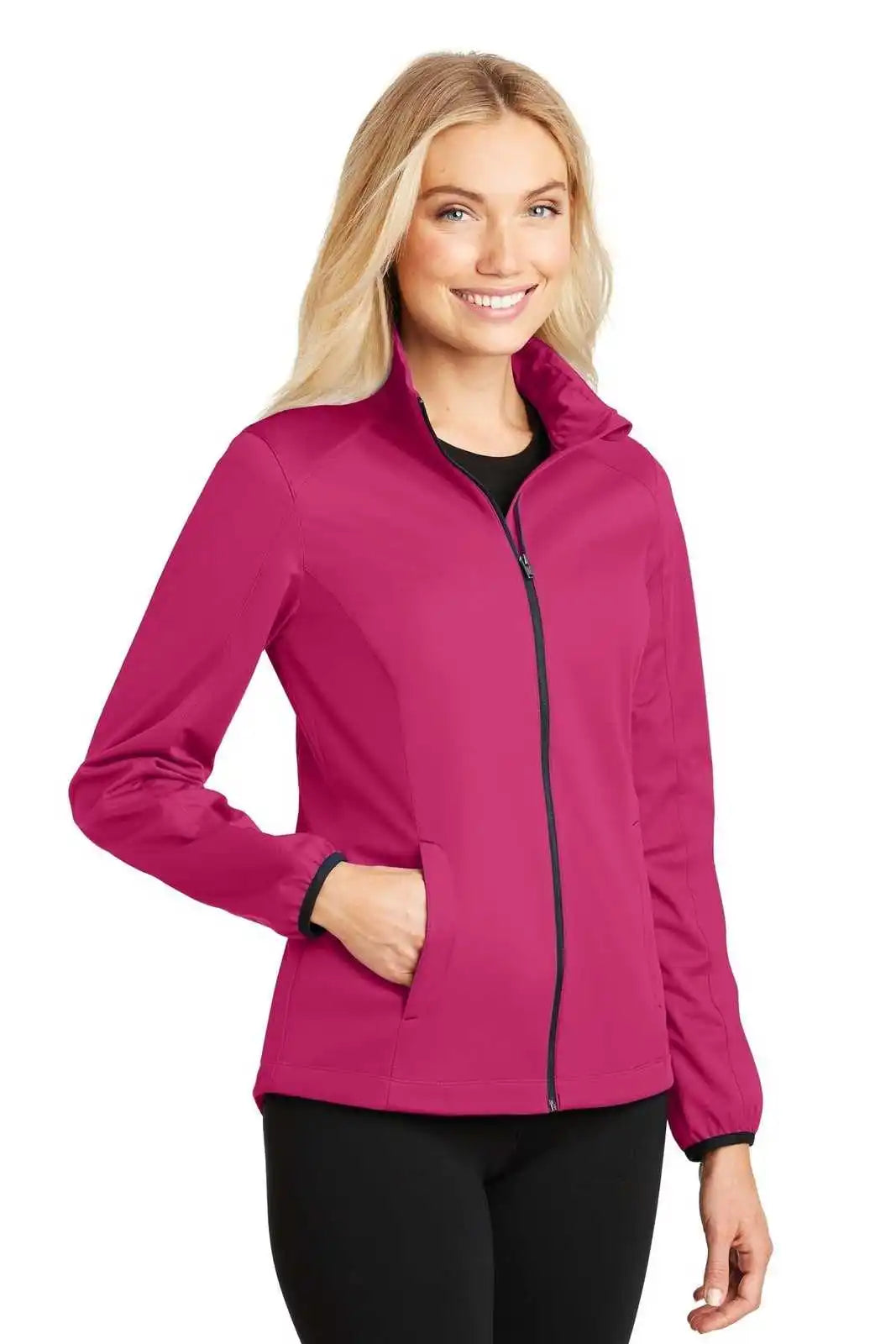 Port Authority L717 Ladies Active Soft Shell Jacket - Pink Azalea