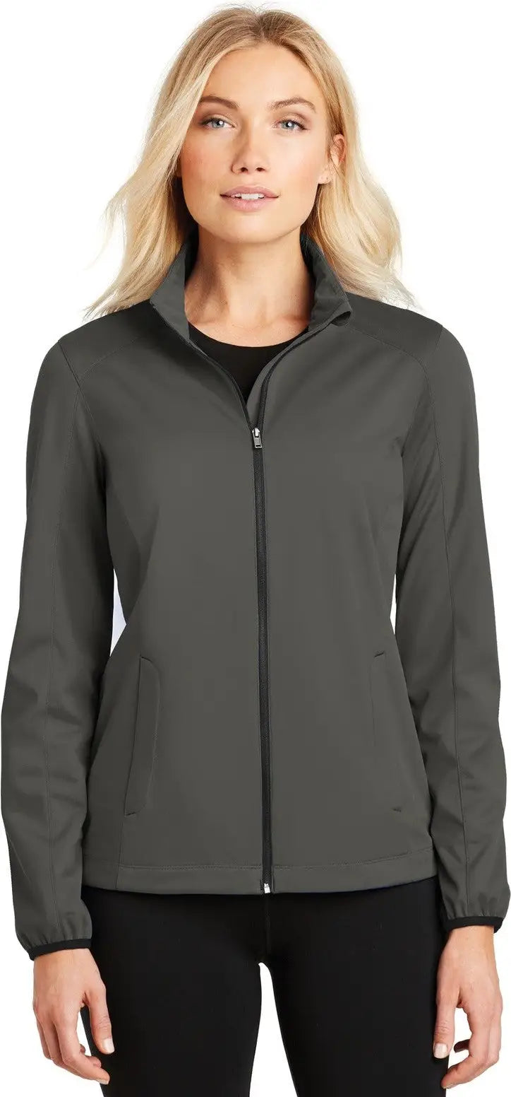 Port Authority L717 Women’s Active Soft Shell Jacket - Gray Steel - Ladies Xs