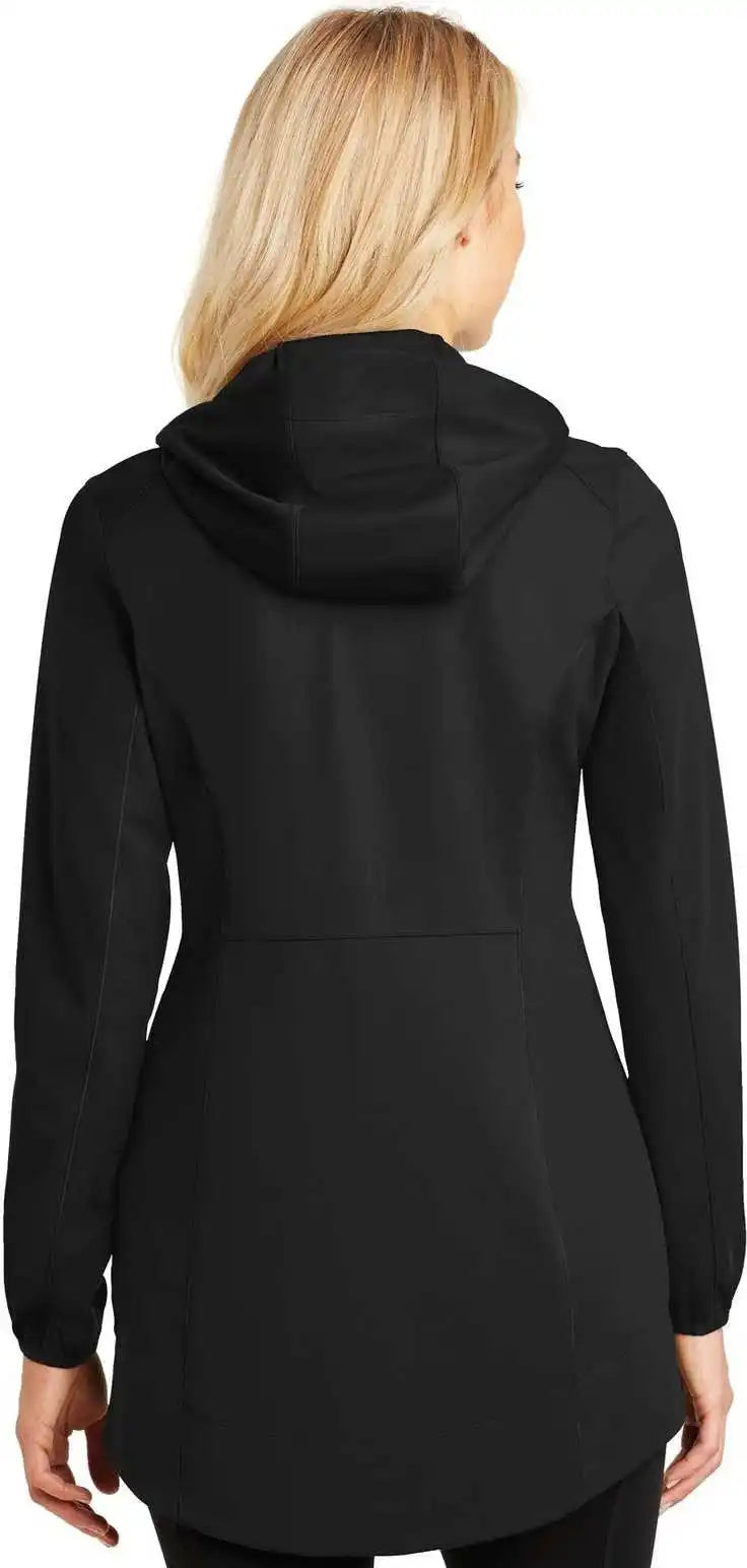Port Authority L719 Ladies Active Hooded Soft Shell Jacket Deep Black