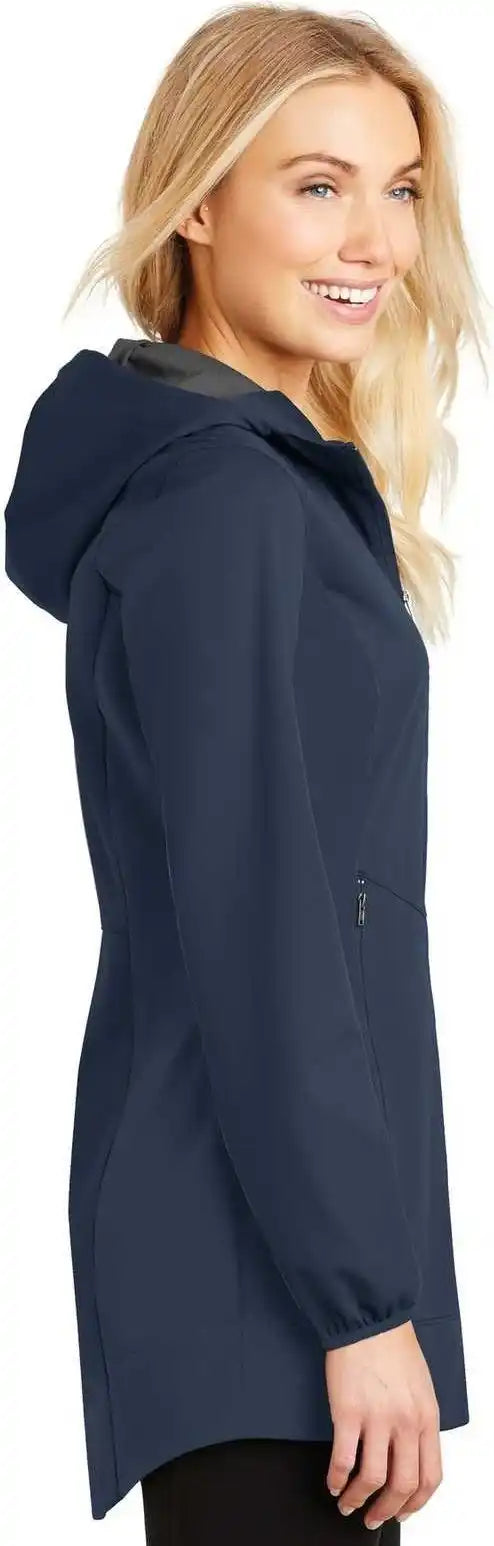 Port Authority L719 Ladies Active Hooded Soft Shell Jacket - Dress Blue Navy